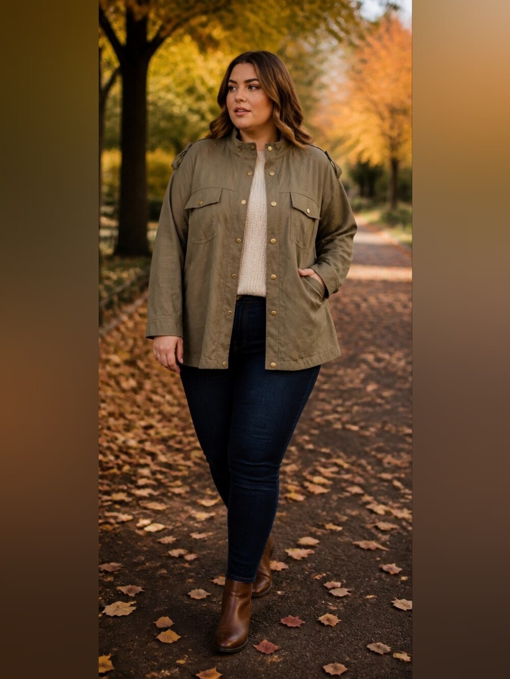 Hayden Los Angeles Utility Jacket in Taupe 2x